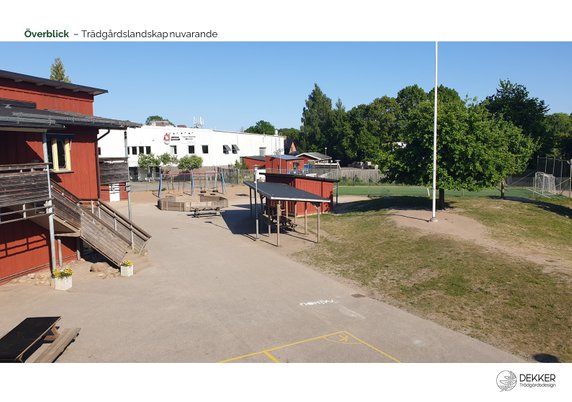 foto före översikt projekt hållbar skolgård med lekotoper